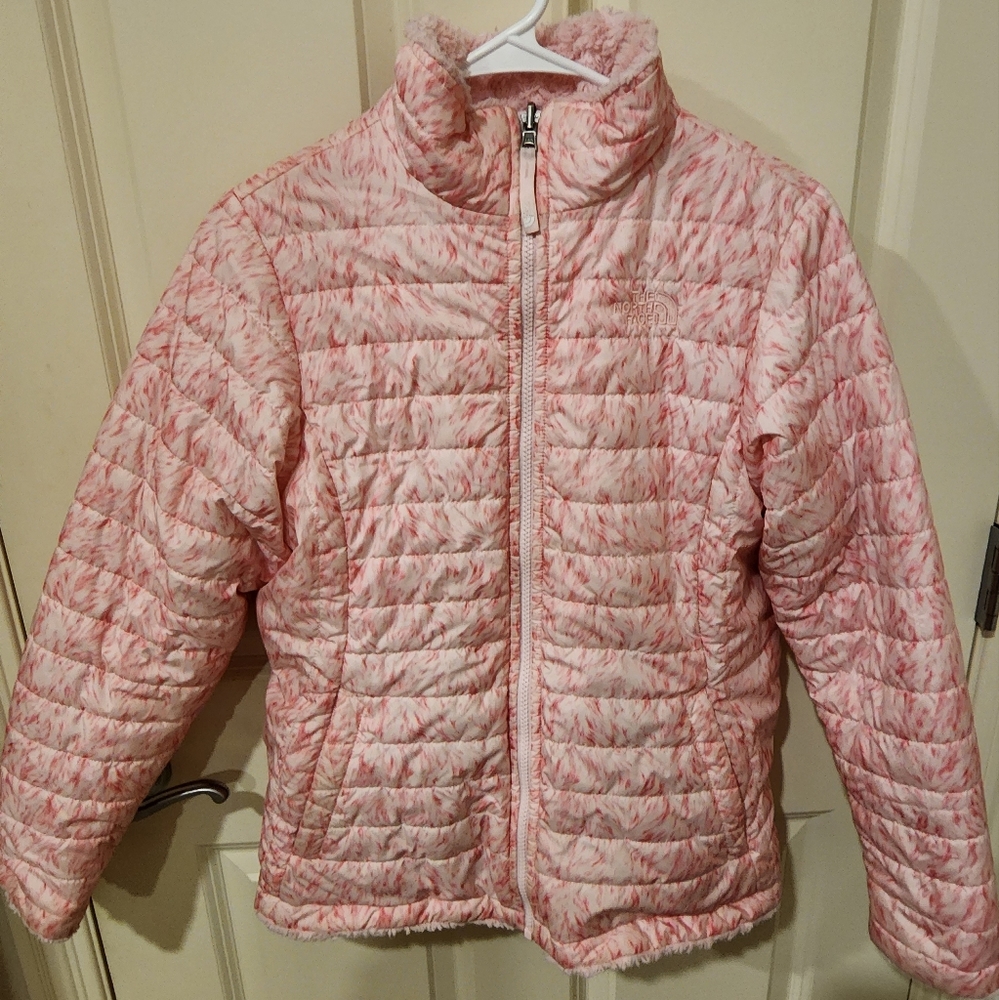 Girls North Face reversible coat